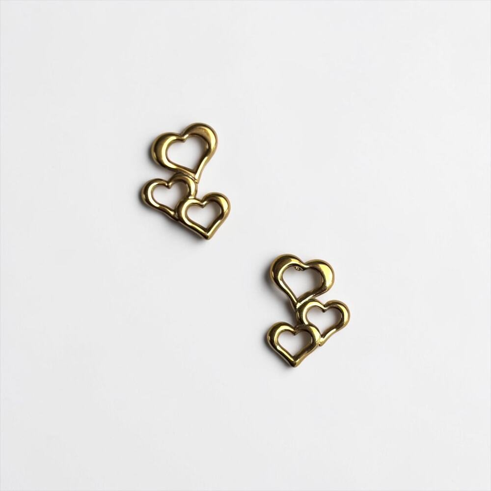 Triple Hearts Small Earrings